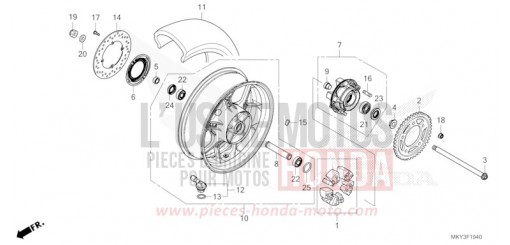 ROUE ARRIERE CB650RAP de 2023
